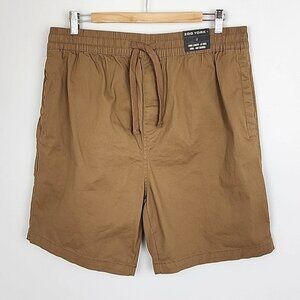 Zoo York Men's Knee Length Cotton Shorts Dark Tan Stretch Size Medium